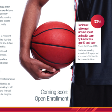 Employee benefits enrollment collateral and site