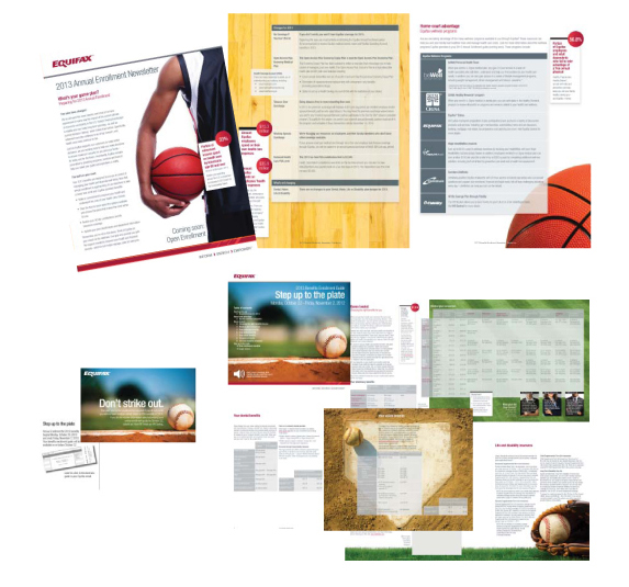 Employee benefits enrollment collateral and site